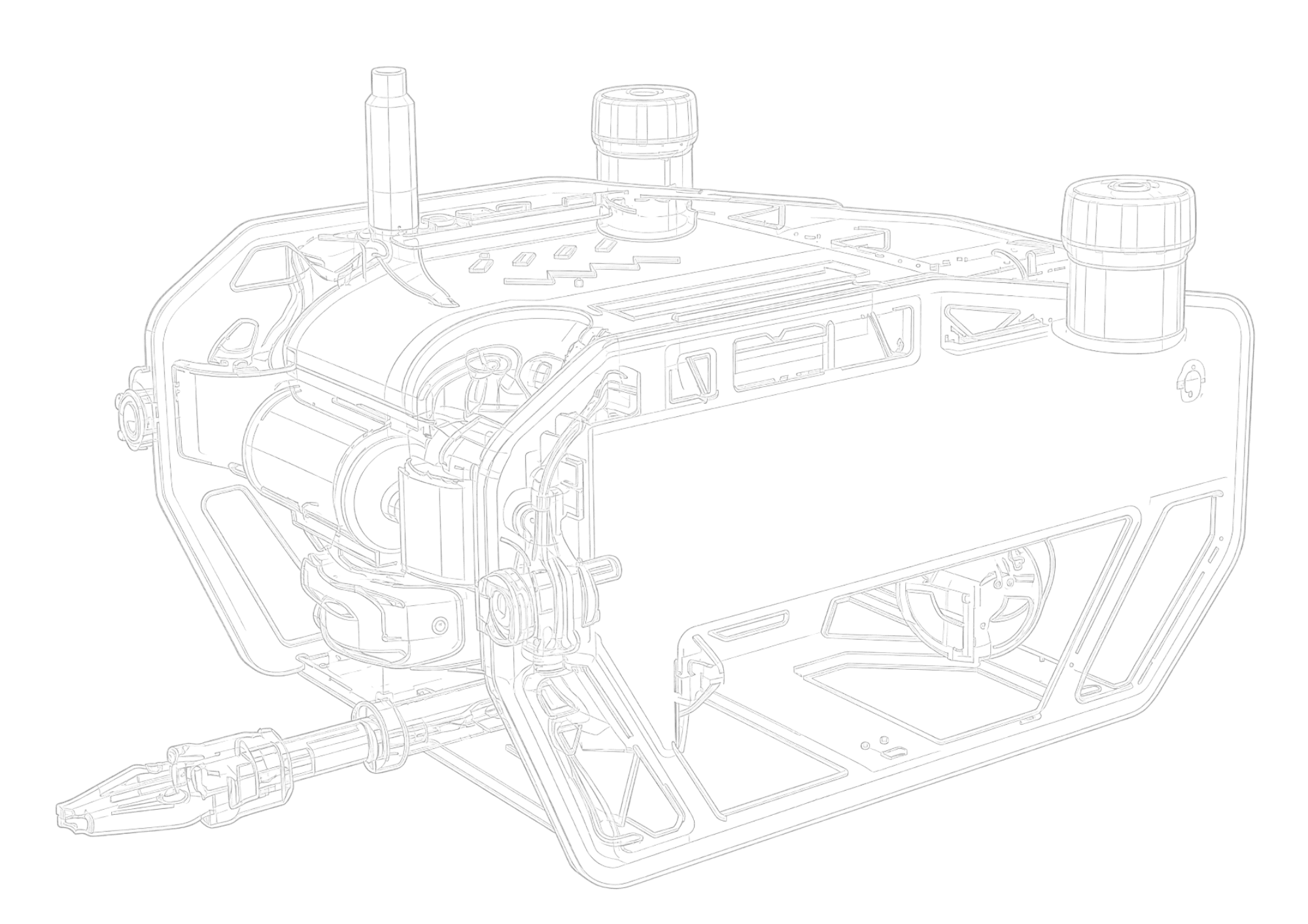 ROV autonomous platform line drawing