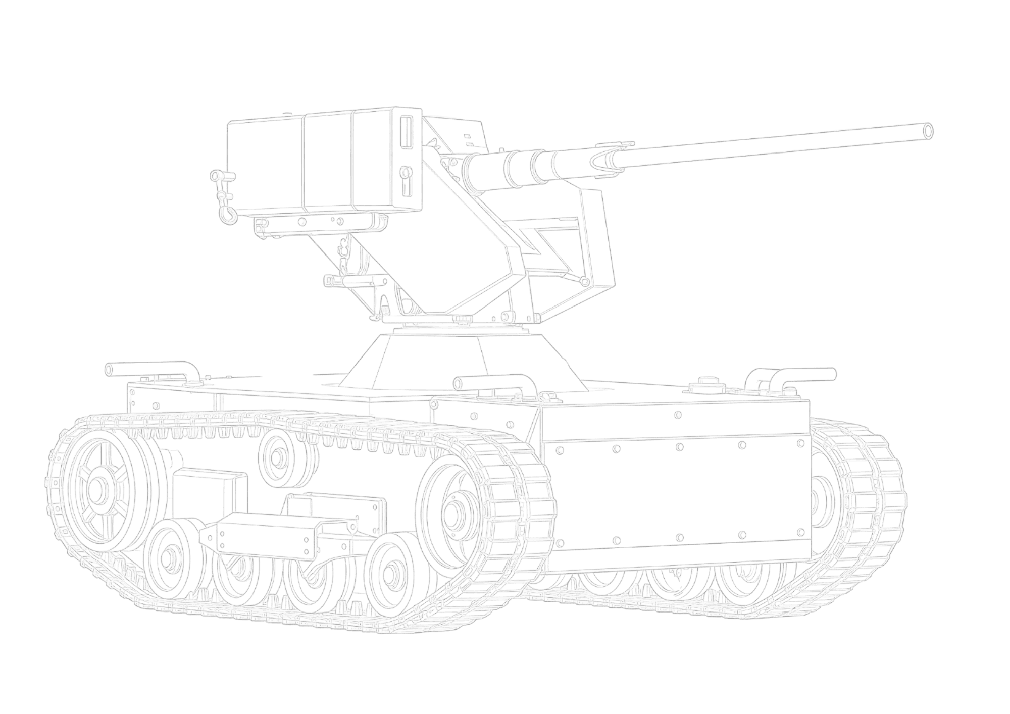 UGV autonomous platform line drawing