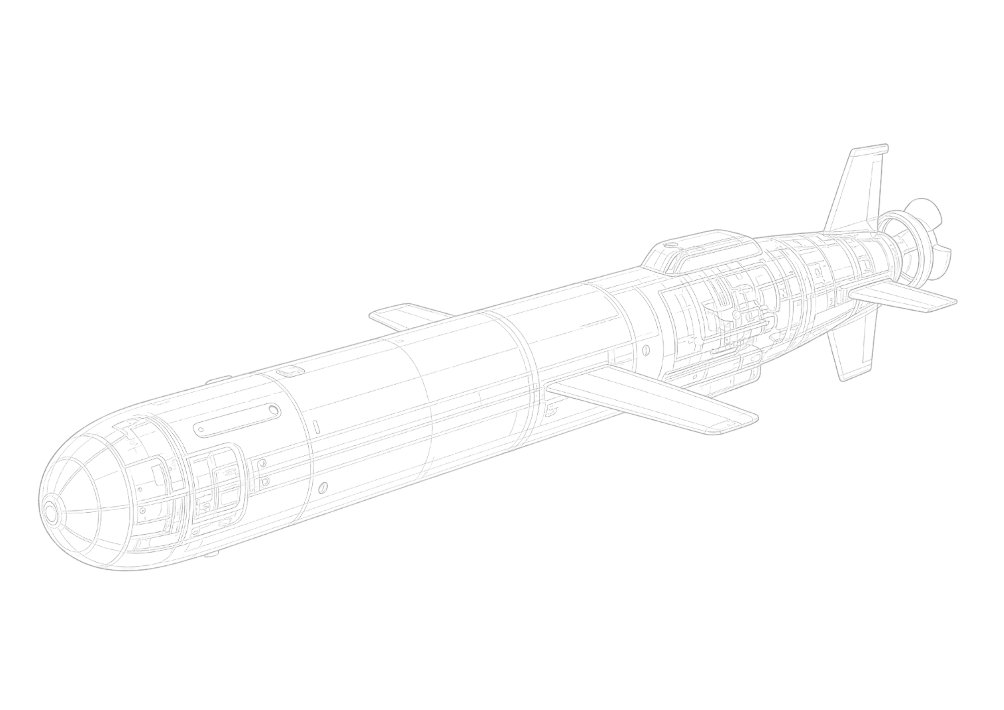 UUV autonomous platform line drawing