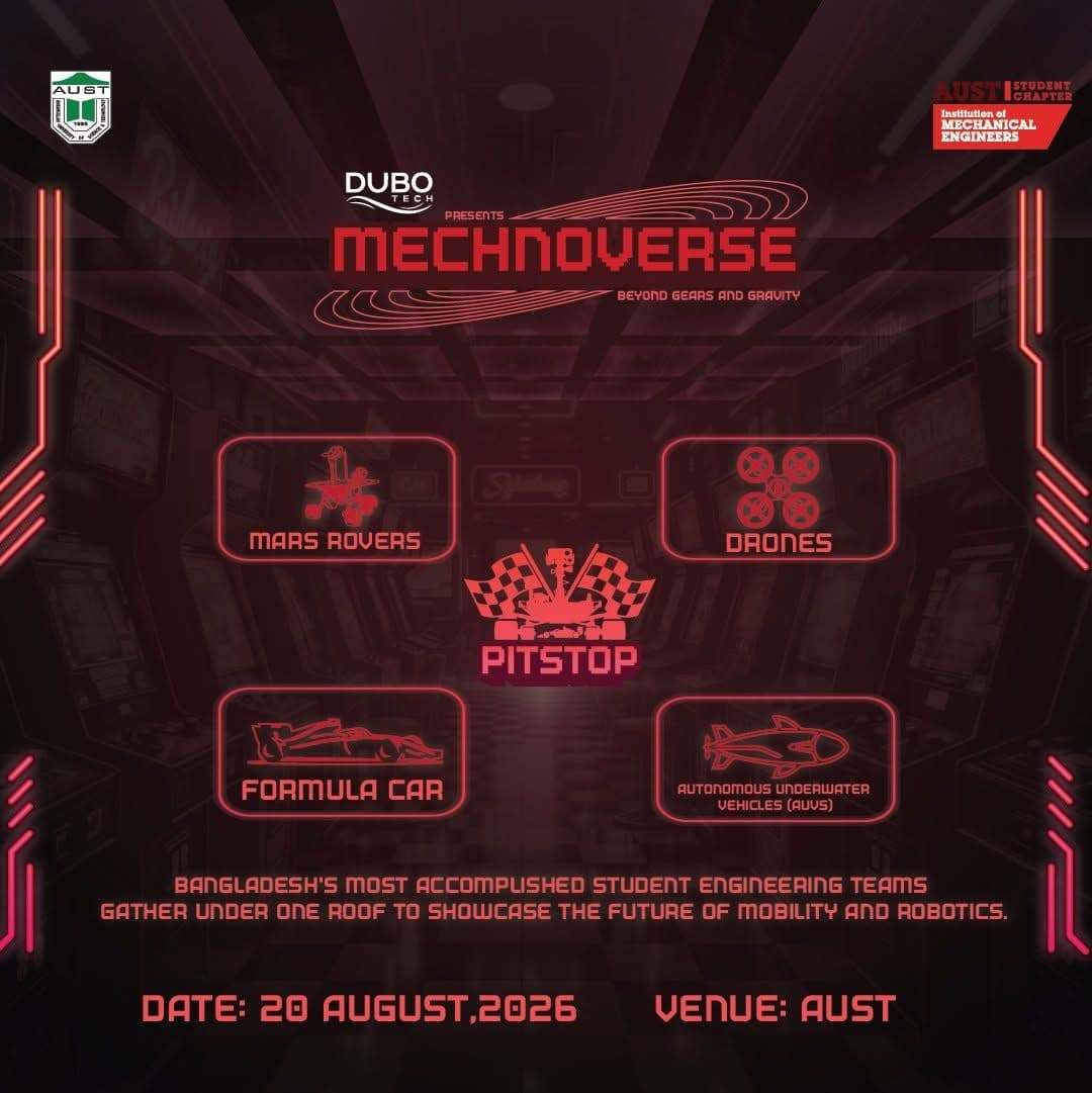 Dubotech Presents Mechnoverse - Beyond Gears and Gravity IMechE AUST Student Chapter